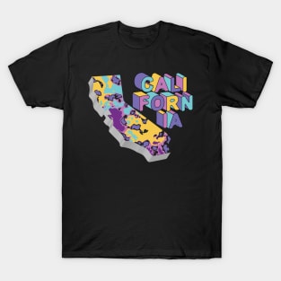 California State Map Art T-Shirt